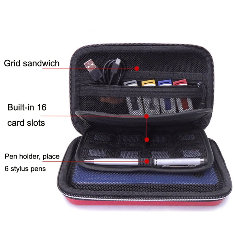 CHKJOK GH1818 EVA 保護遊戲主機包，適用於 Nintendo 3DS XL，GH1818 藍色，GH1818 紅色