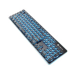 LANGTU L1 104鍵USB家用辦公薄膜發光有線鍵盤，線長1.6米，L1橘光黑色、L1冰藍光銀白、L1冰藍光黑色、L1白光粉色
