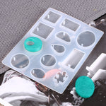 129合1時間寶石項鍊吊墜水晶環氧樹脂矽膠模具套裝，項鍊模具套裝