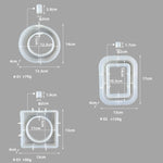 DIY花瓶環氧樹脂模具 簡易花瓶製作工具，長方形，不規則圓形，心形