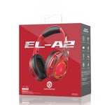EL-A2 遊戲環境光折疊無線藍牙耳機，黑色、粉色、紅色