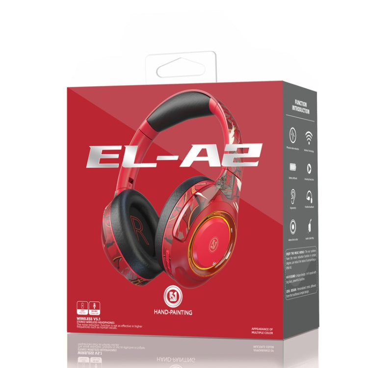 EL-A2 遊戲環境光折疊無線藍牙耳機，黑色、粉色、紅色