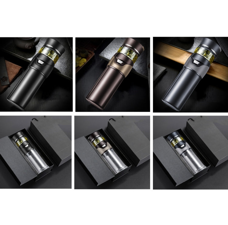101-500ML保溫杯茶水分離茶杯，款式：不鏽鋼黑色、不鏽鋼咖啡色、不鏽鋼灰色、黑色+禮盒、咖啡色+禮盒、灰色+禮盒、玻璃黑色+禮盒、玻璃咖啡色+禮盒、玻璃灰色+禮盒