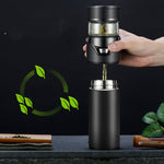 101-500ML保溫杯茶水分離茶杯，款式：不鏽鋼黑色、不鏽鋼咖啡色、不鏽鋼灰色、黑色+禮盒、咖啡色+禮盒、灰色+禮盒、玻璃黑色+禮盒、玻璃咖啡色+禮盒、玻璃灰色+禮盒
