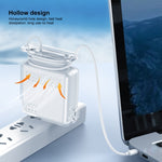 OATSBASF 透明矽膠電源保護殼，適用於 iPhone MacBook Pro Air，20W、30W / 29W、60W / 61W、85W / 87W / 96W