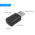 5.0 藍牙發射器 AUX 接收器 USB 雙輸出電腦音頻轉接器，M136