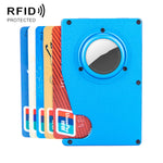 追蹤卡片夾防丟RFID錢包卡片夾，適用於AirTag第二代 / AirTag第一代，藍色、黑色、灰色、銀色