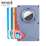 追蹤卡片夾防丟RFID錢包卡片夾，適用於AirTag第二代 / AirTag第一代，藍色、黑色、灰色、銀色