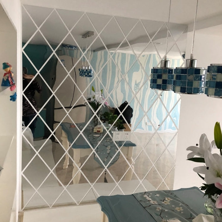 菱形縫線背景亞克力鏡面裝飾貼紙，金色小號，金色中號，金色大號，銀色小號，銀色中號，銀色大號，黑色小號，黑色中號，黑色大號，棕色小號，棕色中號，棕色大號，藍色小號，藍色中號
