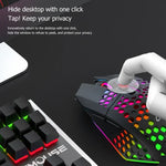 FMOUSE X801 8 鍵 1600DPI 中空發光遊戲辦公滑鼠，款式：黑色無線可充電，白色無線可充電，黑色有線，白色有線