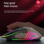 FMOUSE X801 8 鍵 1600DPI 中空發光遊戲辦公滑鼠，款式：黑色無線可充電，白色無線可充電，黑色有線，白色有線