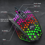 FMOUSE X801 8 鍵 1600DPI 中空發光遊戲辦公滑鼠，款式：黑色無線可充電，白色無線可充電，黑色有線，白色有線