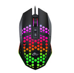 FMOUSE X801 8 鍵 1600DPI 中空發光遊戲辦公滑鼠，款式：黑色無線可充電，白色無線可充電，黑色有線，白色有線