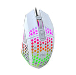 FMOUSE X801 8 鍵 1600DPI 中空發光遊戲辦公滑鼠，款式：黑色無線可充電，白色無線可充電，黑色有線，白色有線