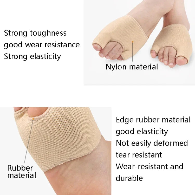 1 對螺紋U型前腳掌墊 拇指外翻矯正襪，S，L