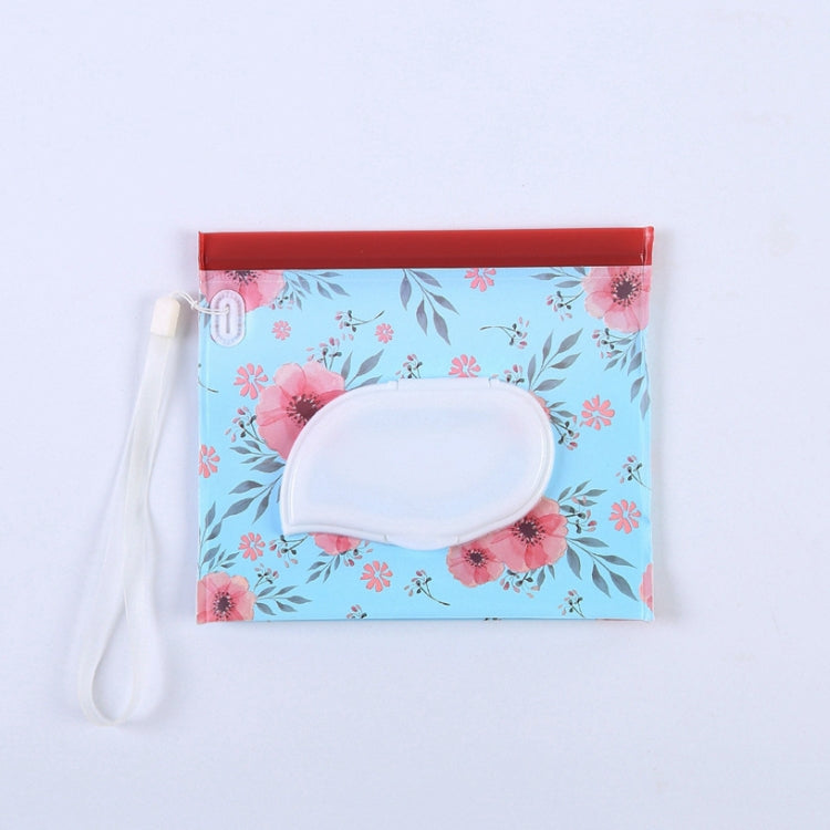 Baby EVA Wet Wipes Bag Flip Removable Paper Towel Cosmetic Cotton Bag, Black Stars, Yellow Butterfly, Kitten, Black Butterfly, Flowers