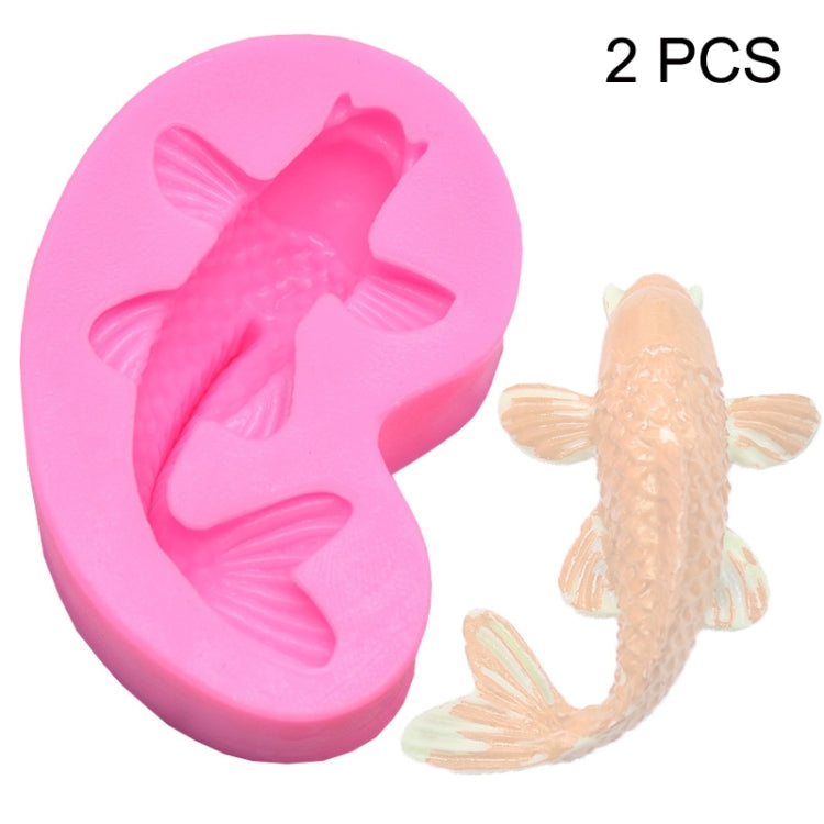 2件組金魚烘焙翻糖矽膠模具蛋糕裝飾，金魚