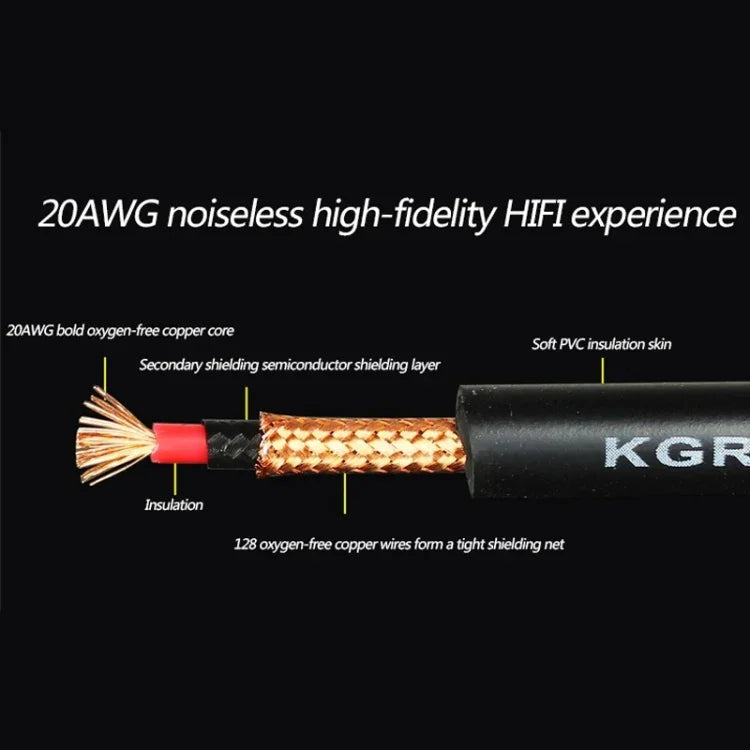 KGR 吉他線鍵盤鼓音頻線，1米，3米，6米，10米