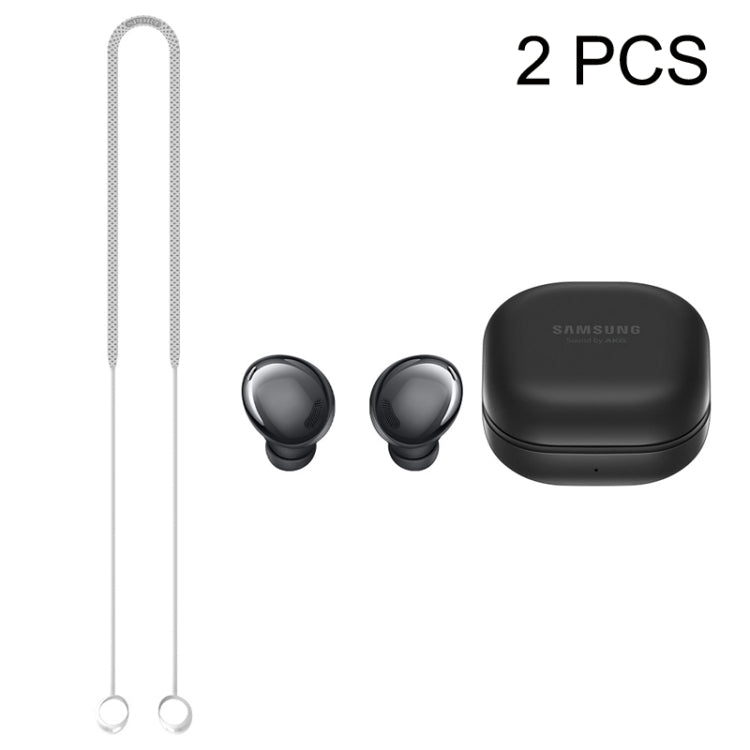 2 件裝三星 Galaxy Buds Pro 藍牙耳機矽膠防丟繩，黑色，藍色，紅色，白色
