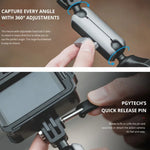 PGYTECH 運動相機把手車把安裝座，適用 Insta360 ONE / ONE R / OSMO Action / GoPro