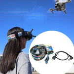 飛行攝影眼鏡塗鴉色頭帶固定帶，適用於 DJI FPV Goggles V2，帶子，帶子+電源線，帶子+電源線+墊片