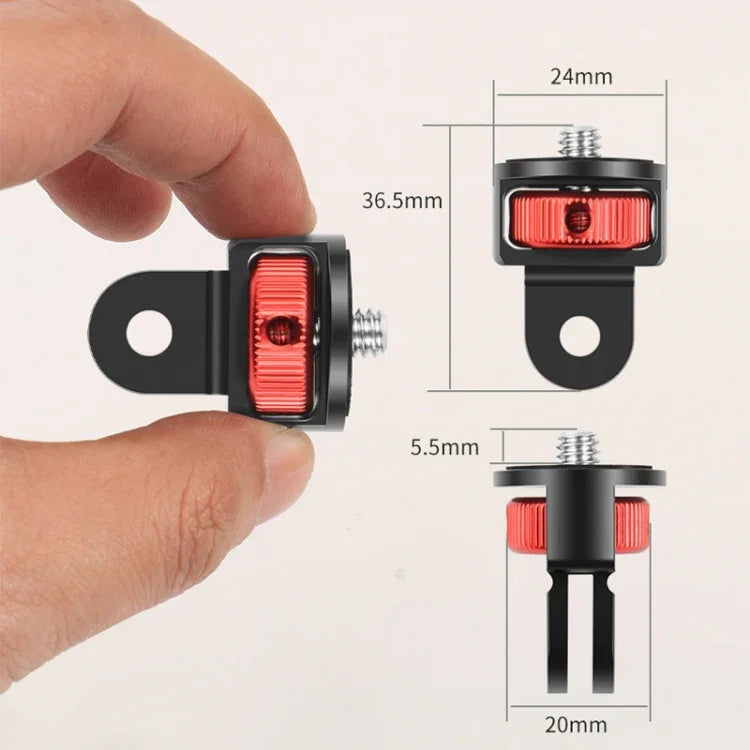 1/4 吋螺絲轉接器三腳架轉接頭，適用於 Gopro 10 9 8 7 / Eken / Insta360 One X R