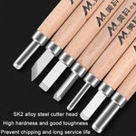 MYTEC 多功能木工橡膠印章雕刻工具刀, 3 件/套, 4 件/套, 5 件/套, 6 件/套, 8 件/套, 10 件/套, 12 件/套