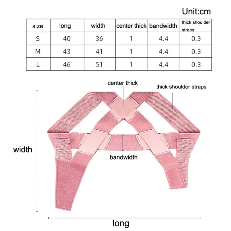 Invisible Back Anti-hunchback Posture Correction Belt, Size:, L