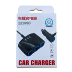 JY-1905 120W Multifunctional USB 3 In 1 Car Cigarette Lighter Car Charger, Style:, 3 Ports