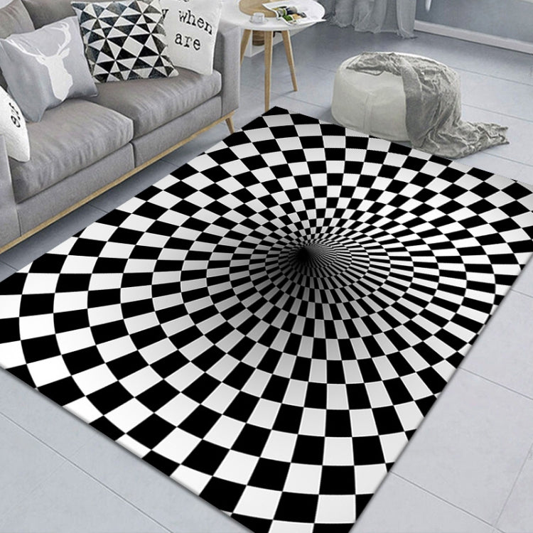 3D 立體矩形視覺幾何客廳地毯，尺寸：40x60cm、50x80cm、60x90cm、80x120cm、80x160cm、120x160cm、140x200cm