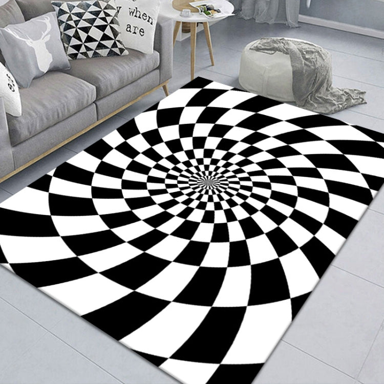 3D 立體矩形視覺幾何客廳地毯，尺寸：40x60cm、50x80cm、60x90cm、80x120cm、80x160cm、120x160cm、140x200cm