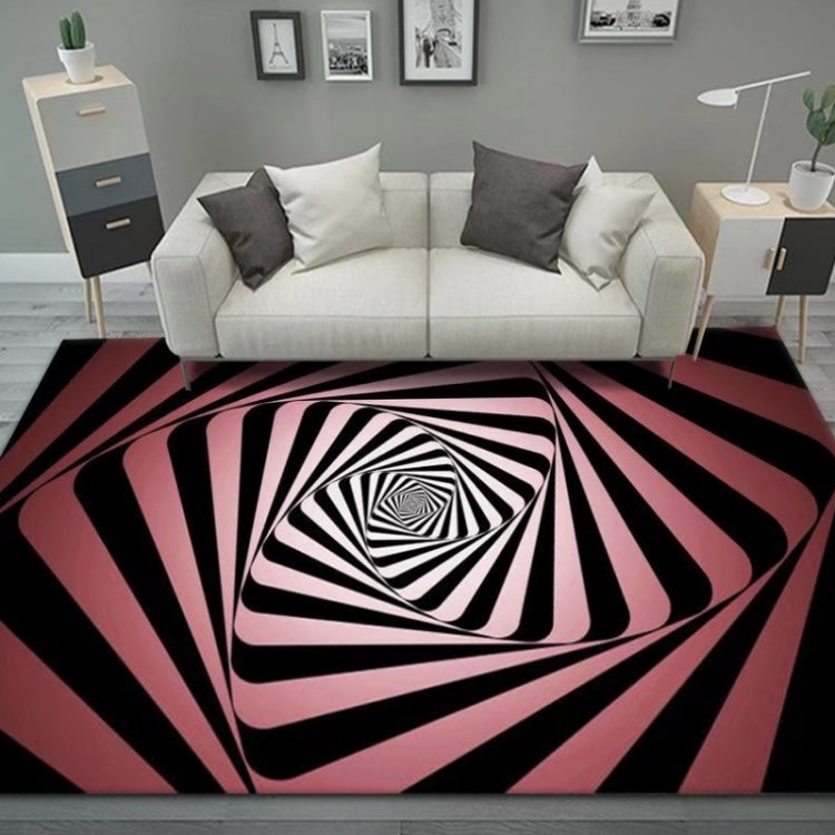 3D 立體矩形視覺幾何客廳地毯，尺寸：40x60cm、50x80cm、60x90cm、80x120cm、80x160cm、120x160cm、140x200cm