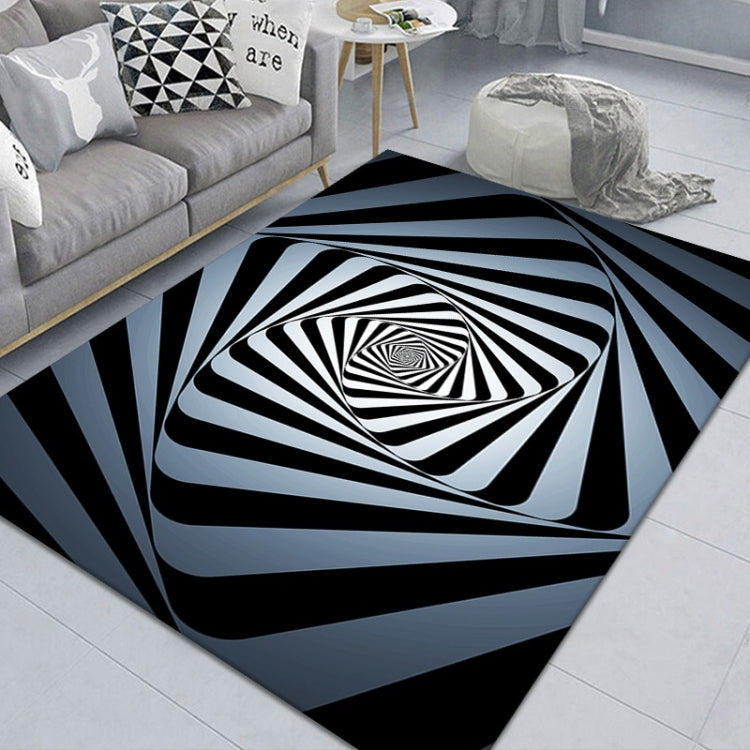 3D 立體矩形視覺幾何客廳地毯，尺寸：40x60cm、50x80cm、60x90cm、80x120cm、80x160cm、120x160cm、140x200cm