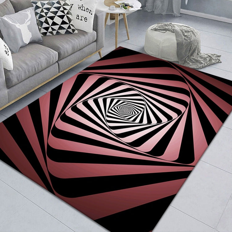 3D 立體矩形視覺幾何客廳地毯，尺寸：40x60cm、50x80cm、60x90cm、80x120cm、80x160cm、120x160cm、140x200cm