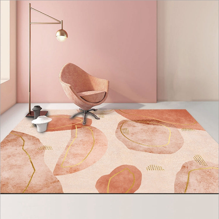 現代抽象幾何客廳地毯咖啡桌墊，50x80cm，60x90cm