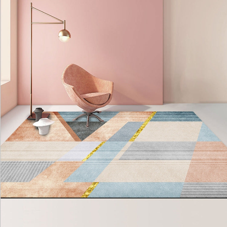 現代抽象幾何客廳地毯咖啡桌墊，50x80cm，60x90cm