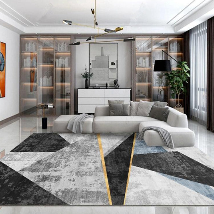 現代抽象幾何客廳地毯咖啡桌墊，50x80cm，60x90cm