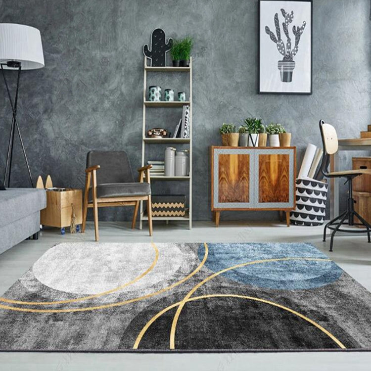 現代抽象幾何客廳地毯咖啡桌墊，50x80cm，60x90cm