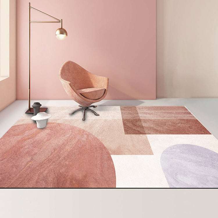 現代抽象幾何客廳地毯咖啡桌墊，50x80cm，60x90cm