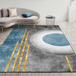 現代抽象幾何客廳地毯咖啡桌墊，80x200cm，120x160cm
