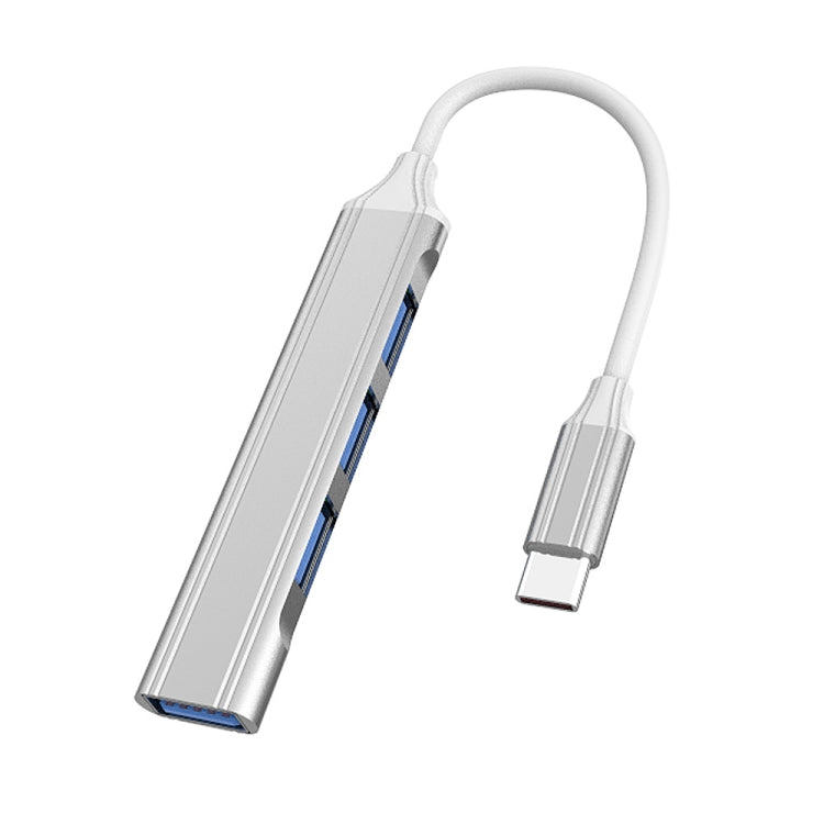 4 合 1 迷你多功能擴充擴充座，規格：Type-C/USB-C 3.0（銀色）、Type-C/USB-C 3.0（銀色）、Type-C/USB-C 3.0（灰色）、Type-C/USB-C 3.0（粉色）、USB 3.0（銀色）、USB 3.0（灰色）、USB 3.0（粉色）