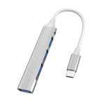 4 合 1 迷你多功能擴充擴充座，規格：Type-C/USB-C 3.0（銀色）、Type-C/USB-C 3.0（銀色）、Type-C/USB-C 3.0（灰色）、Type-C/USB-C 3.0（粉色）、USB 3.0（銀色）、USB 3.0（灰色）、USB 3.0（粉色）