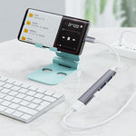 4 合 1 迷你多功能擴充擴充座，規格：Type-C/USB-C 3.0（銀色）、Type-C/USB-C 3.0（銀色）、Type-C/USB-C 3.0（灰色）、Type-C/USB-C 3.0（粉色）、USB 3.0（銀色）、USB 3.0（灰色）、USB 3.0（粉色）