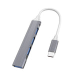 4 合 1 迷你多功能擴充擴充座，規格：Type-C/USB-C 3.0（銀色）、Type-C/USB-C 3.0（銀色）、Type-C/USB-C 3.0（灰色）、Type-C/USB-C 3.0（粉色）、USB 3.0（銀色）、USB 3.0（灰色）、USB 3.0（粉色）