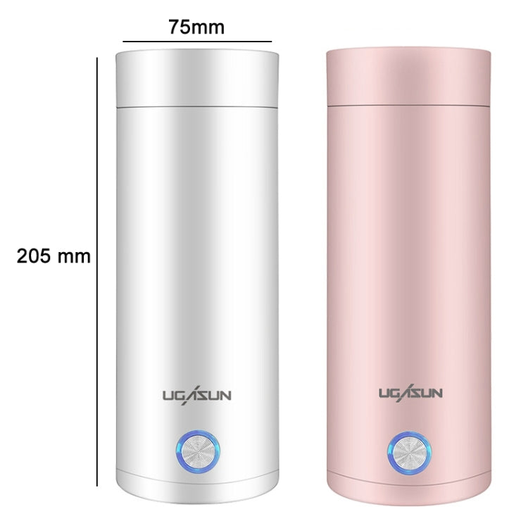 UGASUN 旅行便攜迷你電熱水杯，英國插頭（白色）、歐盟插頭（白色）、美國插頭（白色）、英國插頭（粉紅色）、歐盟插頭（粉紅色）、美國插頭（粉紅色）
