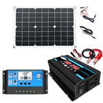 太陽能系統逆變器 30A 控制器+18W 12V 太陽能板，規格：，黑色 12V 轉 110V，黑色 12V 轉 220V，黃色 12V 轉 110V，黃色 12V 轉 220V