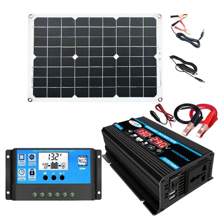 太陽能系統逆變器 30A 控制器+18W 12V 太陽能板，規格：，黑色 12V 轉 110V，黑色 12V 轉 220V，黃色 12V 轉 110V，黃色 12V 轉 220V