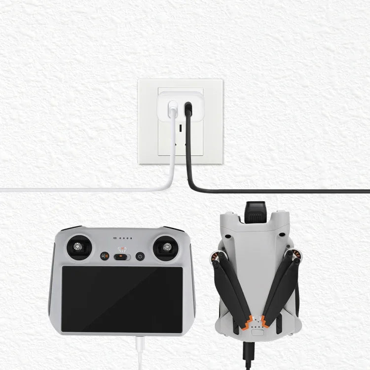 RCSTQ 無人機 30W 雙口氮化鎵充電器，適用於 DJI Mini 2/Mini 3 Pro，適用於 DJI Mini 2 氮化鎵充電器