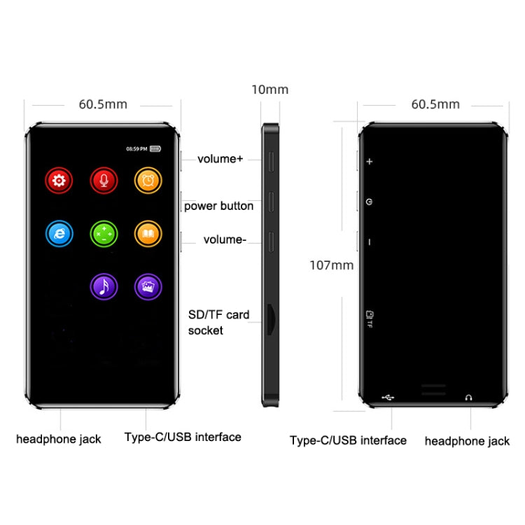 WIFI 遊戲電子書觸控螢幕藍牙迷你平板 MP3/MP4/MP5，TF 容量：0GB、4GB、8GB、16GB、32GB、128GB