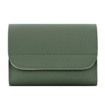 Baona BN-Q009 Small Leather Mouse Charger Storage Bag, Deep Blue+Yellow, Gray Green+Light Green, Silver+Blue